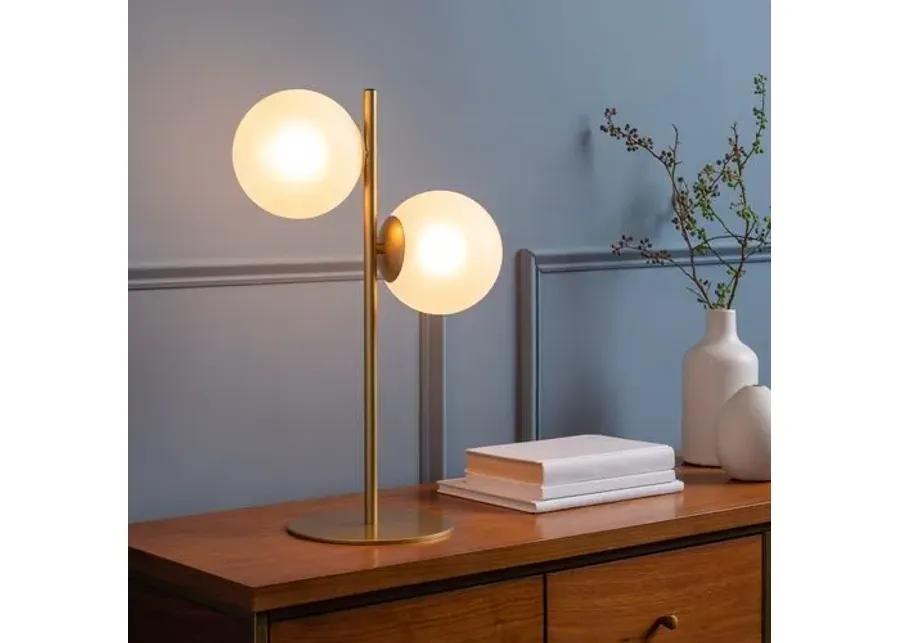 Jacob Frosted Globe Table Lamp - Gold