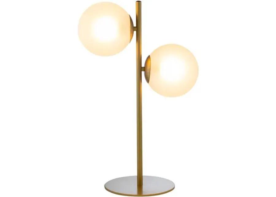 Jacob Frosted Globe Table Lamp - Gold