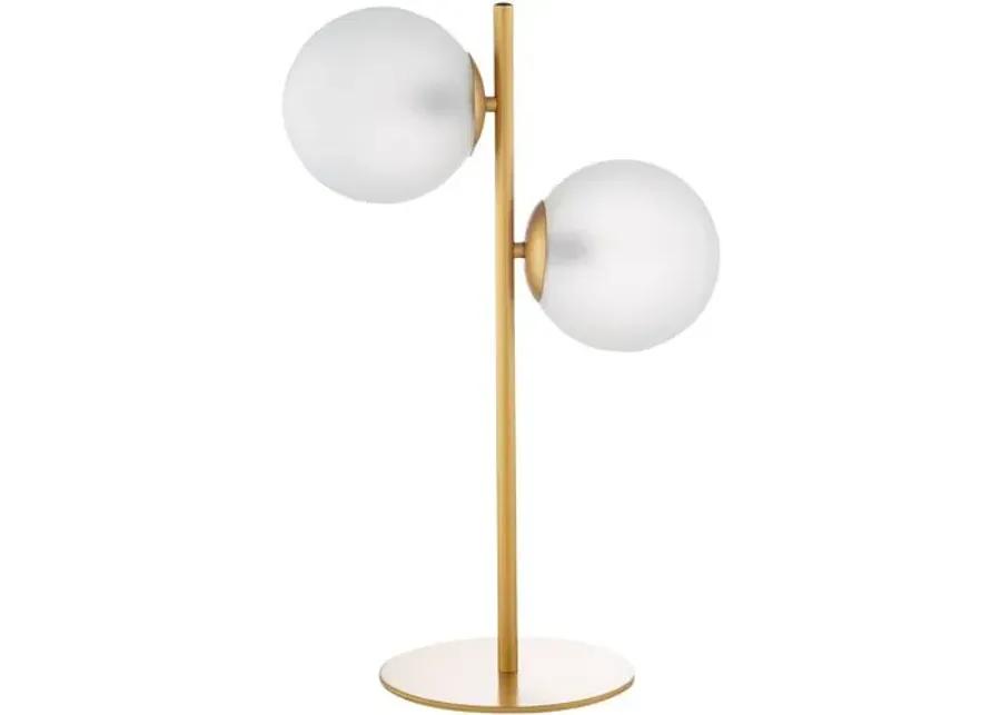 Jacob Frosted Globe Table Lamp - Gold