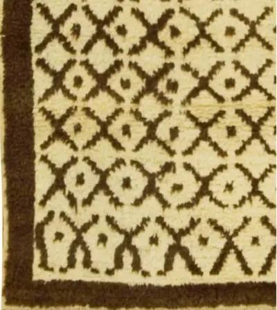 Turkish Hand Knotted Tulu Rug 3'6 X 5'11 - Beige - Beige