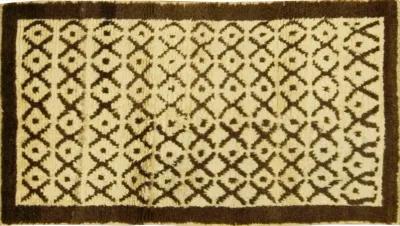 Turkish Hand Knotted Tulu Rug 3'6 X 5'11 - Beige - Beige