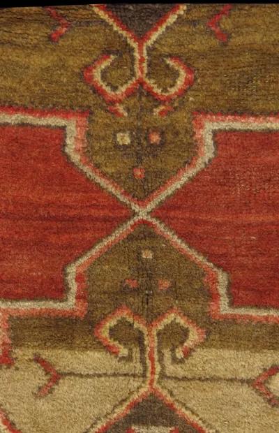 Turkish Oushak Hand-Knotted 4'5" X 6'4 - Red