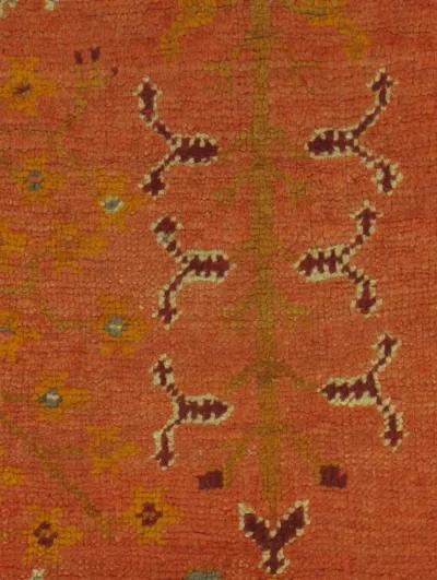 Square Turkish Oushak Rug - 6'6 X 6'8 - Orange - Orange