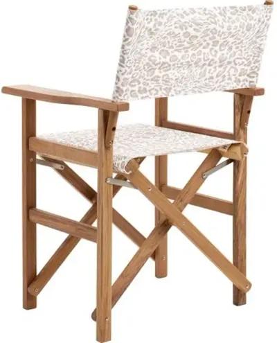 Pounce Director Chair - Ivory Leopard