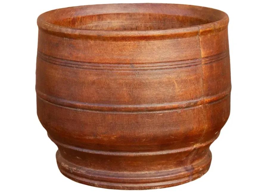 Antique Ceylon Spice Grinder Bowl - de-cor - Brown