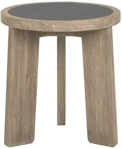 Royce Teak End Table - Fawn/Cement - Brownstone Furniture - Gray