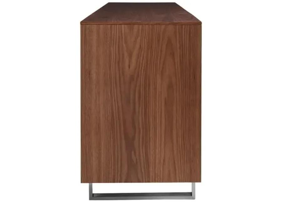 Brett 79" Sideboard - Walnut/Steel - Brown