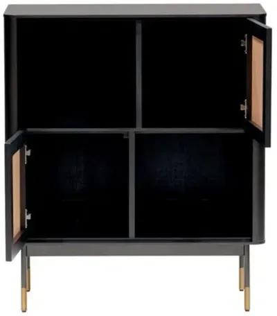 Omari 33" Cabinet - Black/Natural