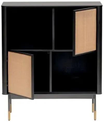 Omari 33" Cabinet - Black/Natural