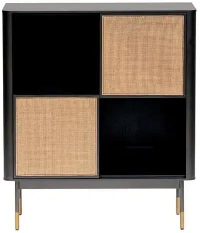 Omari 33" Cabinet - Black/Natural