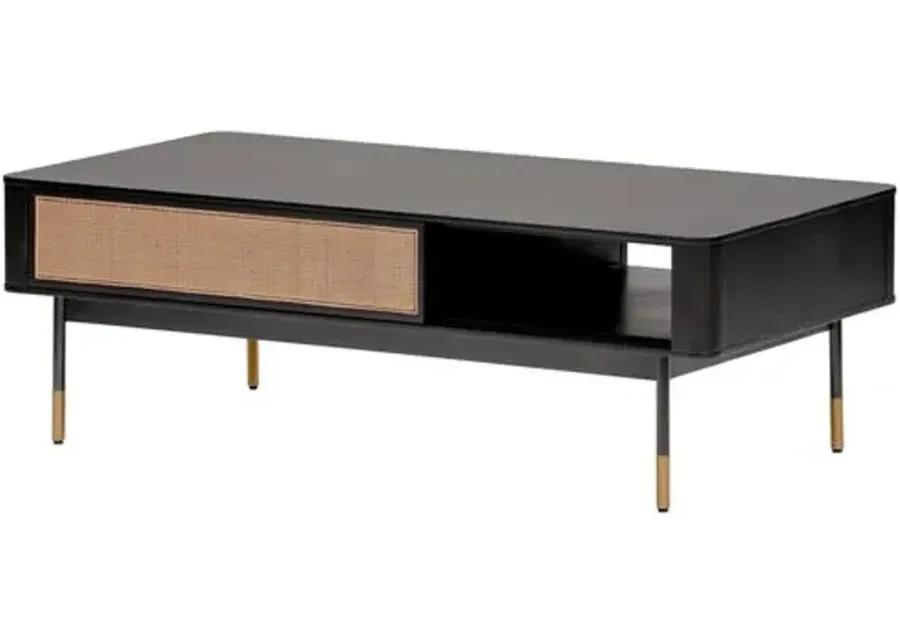 Omari 47" Coffee Table - Black/Natural