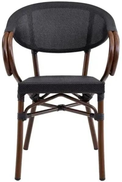 Set of 2 Porter Outdoor Armchairs - Black/Brown