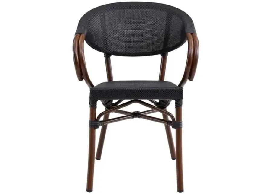 Set of 2 Porter Outdoor Armchairs - Black/Brown