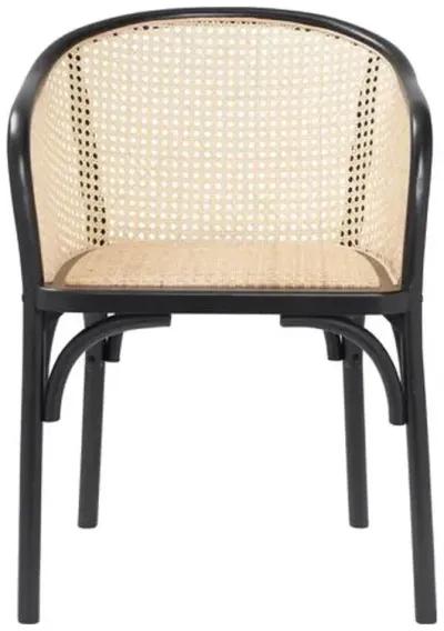 Tate Rattan Armchair - Black/Natural - Beige