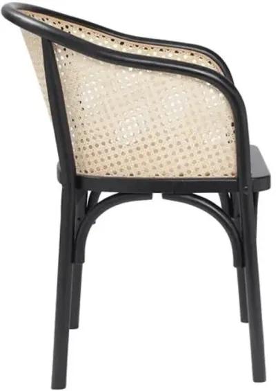 Tate Rattan Armchair - Black/Natural - Beige