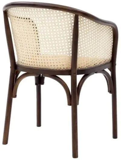 Tate Rattan Armchair - Walnut/Natural - Beige