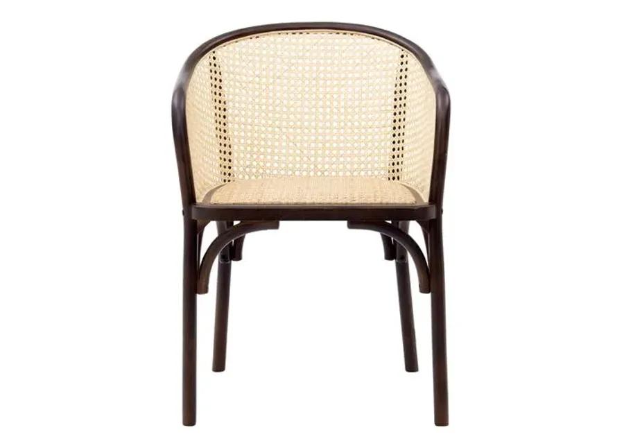 Tate Rattan Armchair - Walnut/Natural - Beige