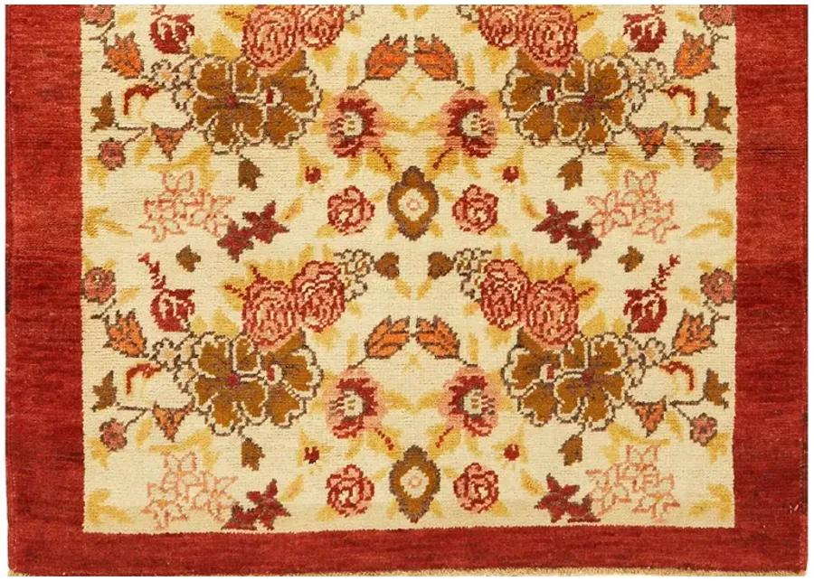 Turkish Kayseri Rug - 3'3" X 5'1" - Red - Red