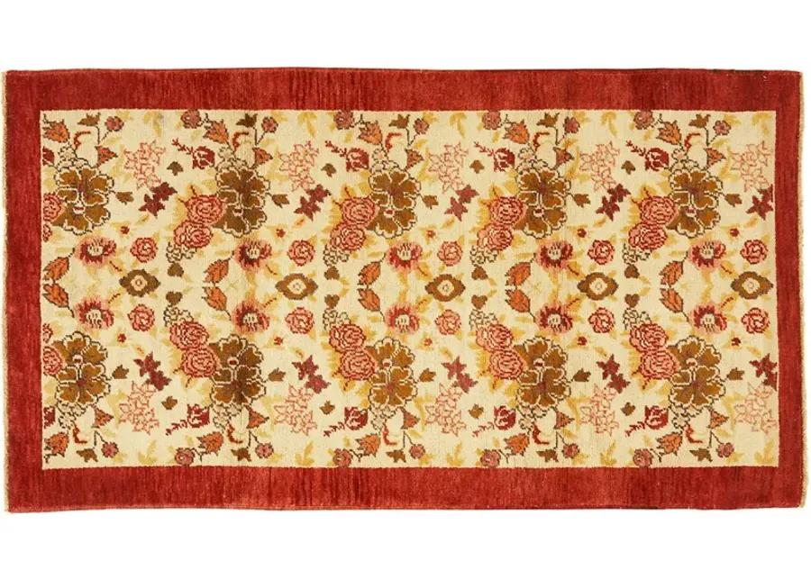 Turkish Kayseri Rug - 3'3" X 5'1" - Red - Red