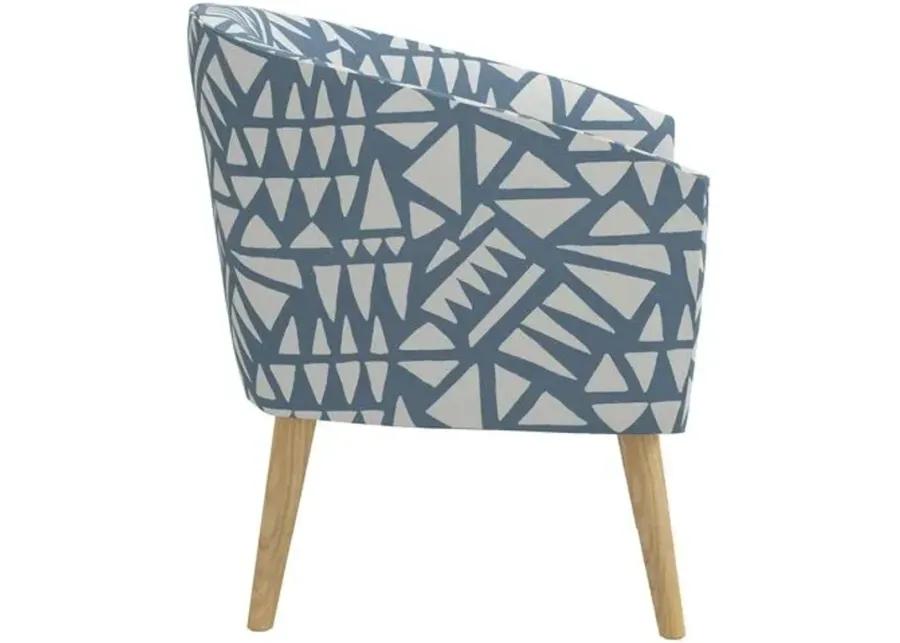 Leah Barrel Chair - Nairobi Blue