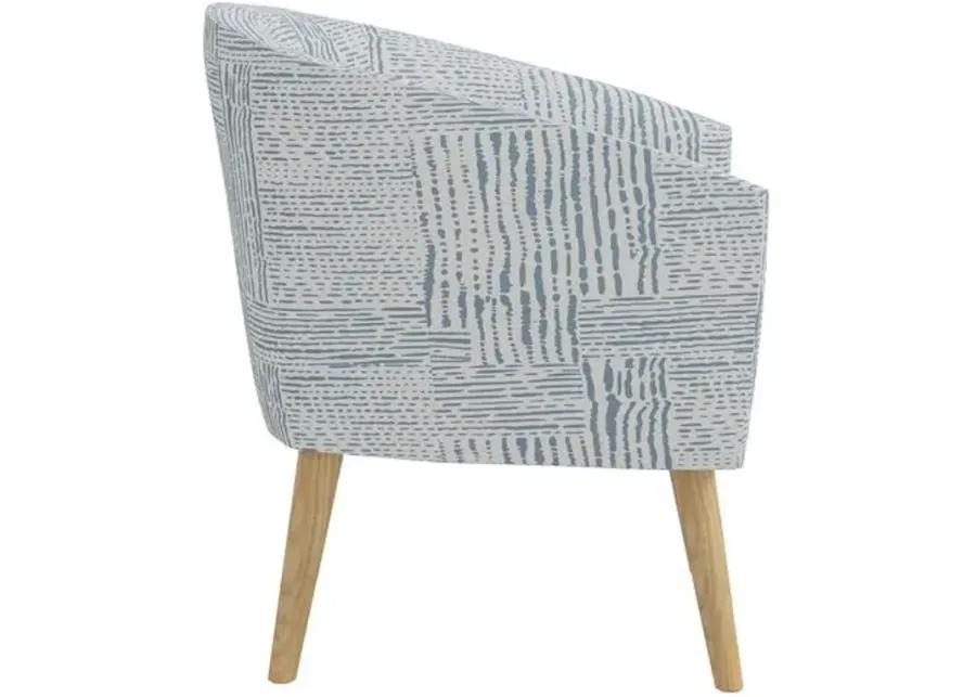 Leah Barrel Chair - Durban Blue