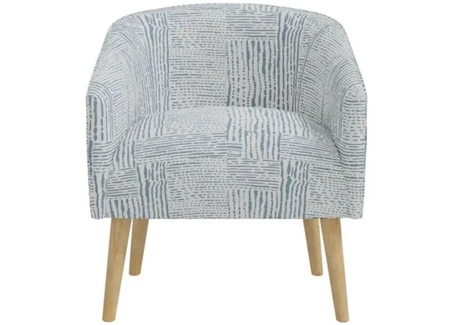 Leah Barrel Chair - Durban Blue