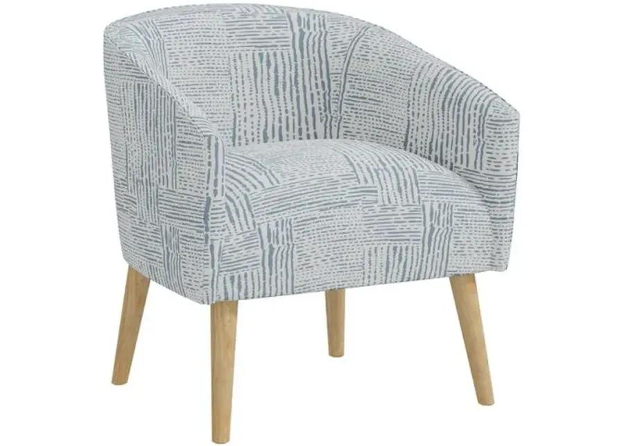 Leah Barrel Chair - Durban Blue