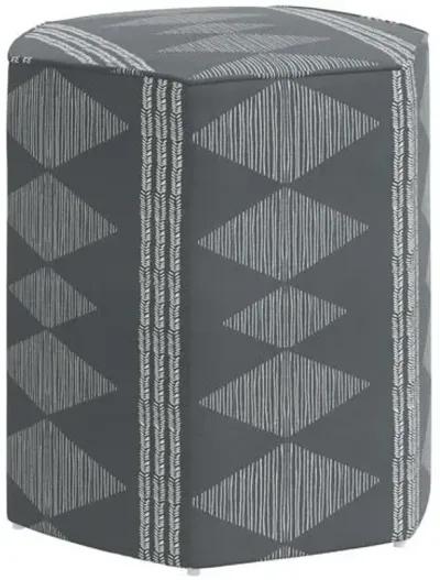 Becca Ottoman - Soweto Charcoal - Gray