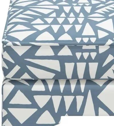 Maude Pillow-Top Ottoman - Nairobi Blue