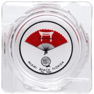 Castaways Miami Beach Glass Ashtray - Interesting Things - Red