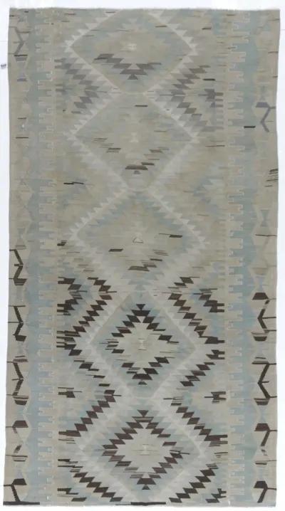 Turkish Handwoven Kilim - 5'8" X 10'7" - Blue