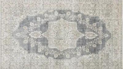 1960s Turkish Oushak Rug - 5'2" x 9'1" - Nalbandian - Gray - Gray