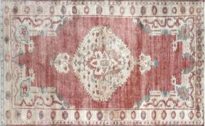 1960s Turkish Oushak Rug - 6'8" x 10'9" - Nalbandian - Red - Red