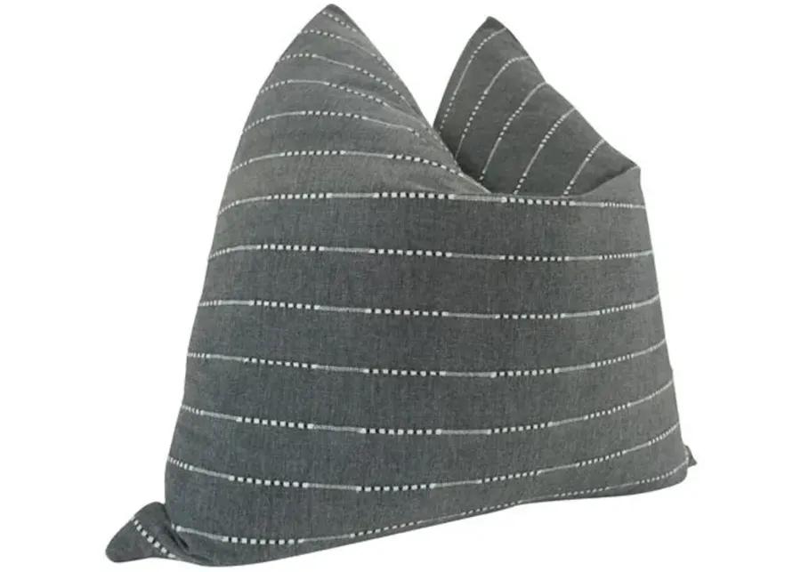 Largo 24x24 Pillow - Charcoal/White