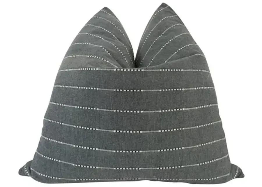 Largo 24x24 Pillow - Charcoal/White