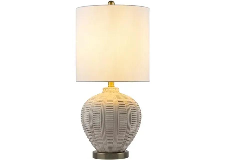 Raya Table Lamp - Off-White Glaze