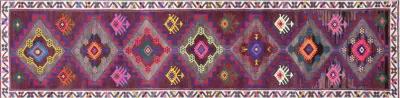 1960s Turkish Oushak Runner - 2'9" x11'3" - Nalbandian - Purple