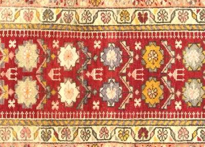 1960s Turkish Oushak Runner - 2'8" x12'6" - Nalbandian - Red