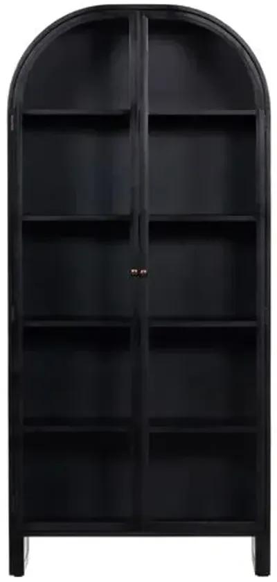 Brady Iron Arched Cabinet - Black