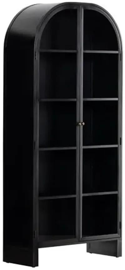 Brady Iron Arched Cabinet - Black