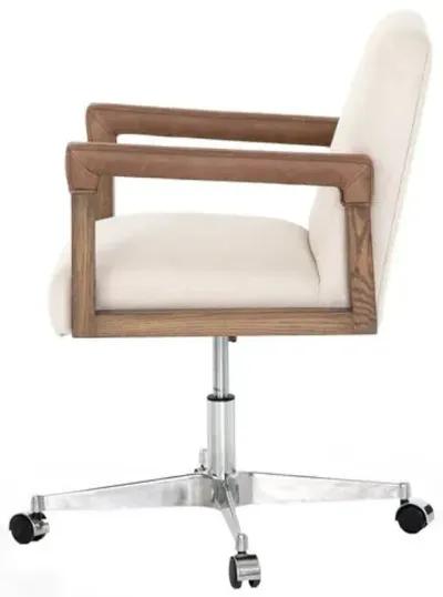 Fairlee Desk Chair - Ivory/Saddle