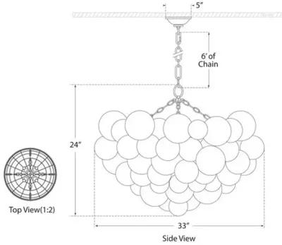 Visual Comfort - Talia Large Glass Chandelier - Gild - Gold