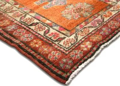 1960s Turkish Oushak Runner - 3' x 12'9" - Nalbandian - Orange