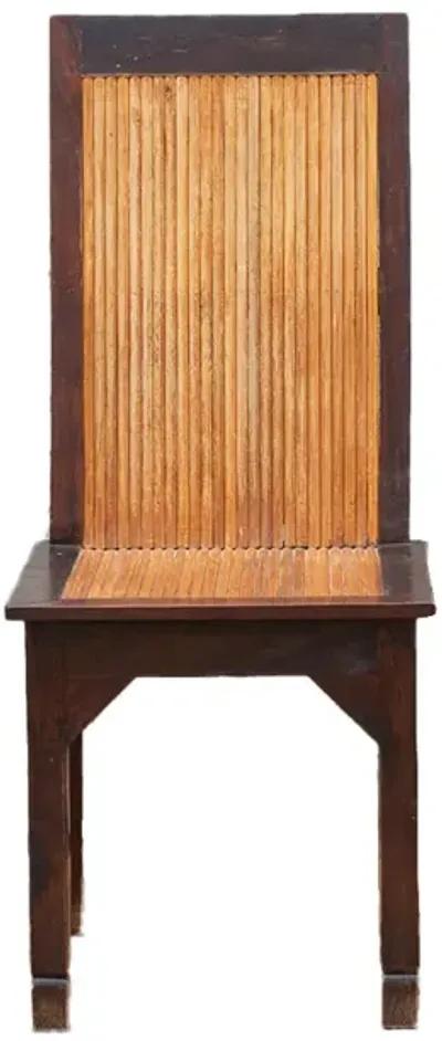 Tall Plantation Bamboo & Teak Chair - de-cor - Brown