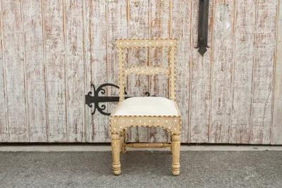 British Colonial Inlaid Chair - de-cor - Brown