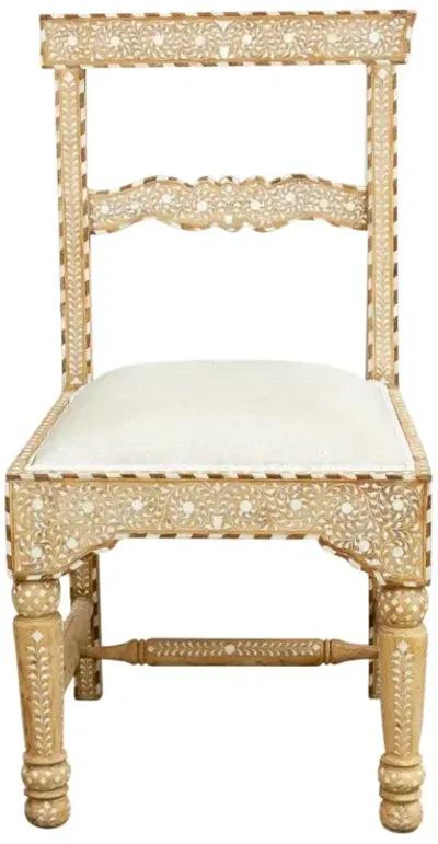 British Colonial Inlaid Chair - de-cor - Brown