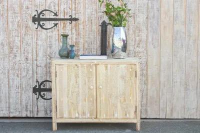 Tree of Life Inlaid Bleached Cabinet - de-cor - Ivory