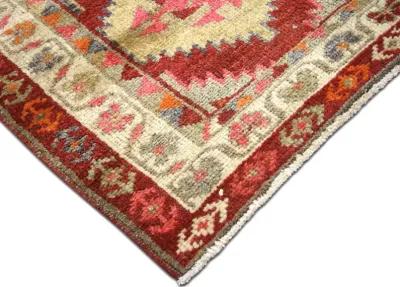 1960s Turkish Oushak Runner - 2'9" x11'3" - Nalbandian - Red