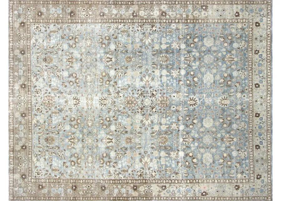 1920s Persian Tabriz Rug - 8'9" x 11'5" - Nalbandian - Blue - Blue