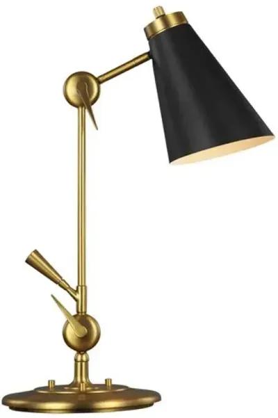 Visual Comfort - Signoret Task Table Lamp - Burnished Brass